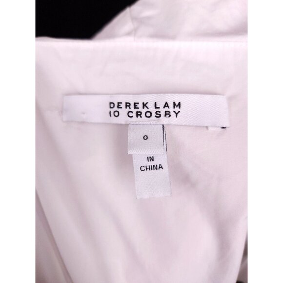 Derek Lam 10 Crosby Off The Shoulder Halter Dress 0 XS White Poplin $495US - Picture 10 of 11